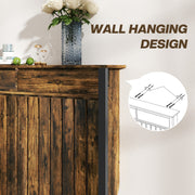 Rustic Wooden Radiator Cover with Drawers 93 x 119cm by HOMCOM