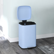 20L Metal Kitchen Bin with Soft Close Lid Ideal for Home or Office Use Light Blue