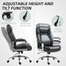 Black Ergonomic Faux Leather Executive Office Chair With Adjustable Height and Tilt by HOMCOM