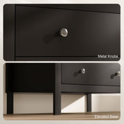 Chest of Drawers with Five Spacious Storage Drawers for Bedroom or Living Room Black AOSOM