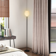 3D Printed Flower Floor Lamp with Rose Shade and Foot Switch Tall Pole, Light White