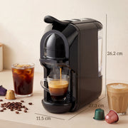 Coffee Machine for Quick Espresso and Capsule Brewing with Easy Controls Black AOSOM
