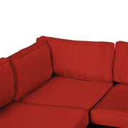 Red Set of 14 Outdoor Cushion Covers Water Resistant by Outsunny