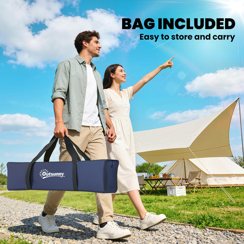 2 Person Camping Tent with Mesh Windows for Ventilation and Bug Protection Navy Blue