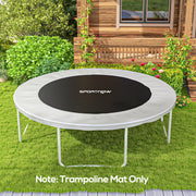 8ft Trampoline Replacement Mat with V Hooks and Spring Tool for Outdoor Use Black AOSOM