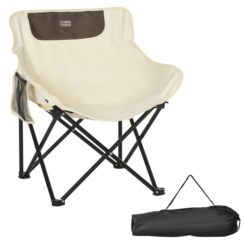 Folding Camping Chair Lightweight and Portable for Outdoor Use White