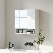 White Wall Mounted Bathroom Cabinet with Shelves for Storage and Organisation