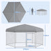 Extra Large Outdoor Dog Kennel with Lockable Door for Garden Use Steel Frame Black