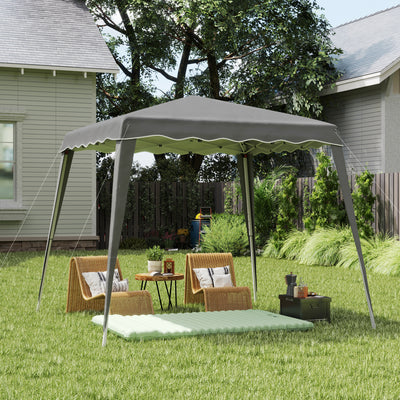 Small Grey Pop Up Gazebo Waterproof UV-Resistant Canopy by Outsunny