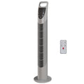 Tower Fan for Small Rooms with Quiet Operation and Remote Control Grey AOSOM