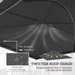 Black 3x3m Replacement Gazebo Canopy Double Tier Roof for Garden and Patio by Outsunny