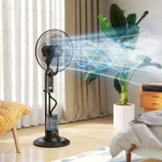 120cm Pedestal Misting Fan with 3 Speeds Oscillation Tilt Head and 3.2L Tank