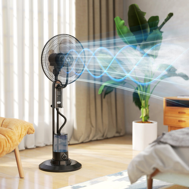 120cm Pedestal Misting Fan with 3 Speeds Oscillation Tilt Head and 3.2L Tank