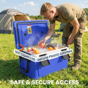 Cooler Box for Camping Keeps Food and Drinks Cold Up to 3 Days 42L Dark Blue Outsunny