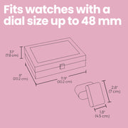 Lockable 12 Slot Watch Box with Glass Lid and Drawer for Organised Storage by Songmics