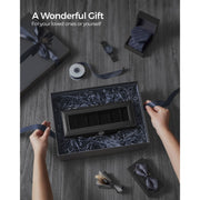 Six Slot Watch Box with Glass Lid Organiser for Men and Women by Songmics