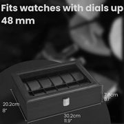 12 Slot Watch Box Organiser with Glass Lid and Removable Cushions for Men by Songmics