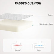 Armless Swivel Office Chair with Adjustable Height for Home or Vanity Use, White