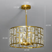 72 Drop Crystal Glass Chandelier Ceiling Light for Dining Room or Hallway, Gold-Tone