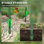 Tall Metal Garden Arch Trellis with Climbing Net Ideal for Outdoor Plants Support Black AOSOM