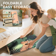 Foldable Waterproof Baby Play Mat for Crawling and Tummy Time Reversible Design Dinosaur AOSOM