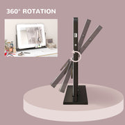 LED Light Tabletop Makeup Mirror with Adjustable Brightness Ideal for Dressing Tables, White