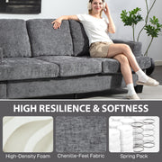 3 Seater Sofa With USB Charging Ports And Cup Holders For Lounge, Grey