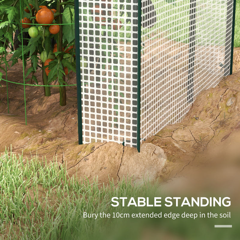 Mini Greenhouse With Roll Up Doors Ventilation And Reinforced Cover For Small Gardens Green AOSOM