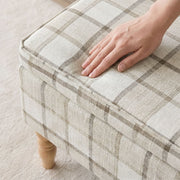 Storage ottoman flip-top tray - Brown