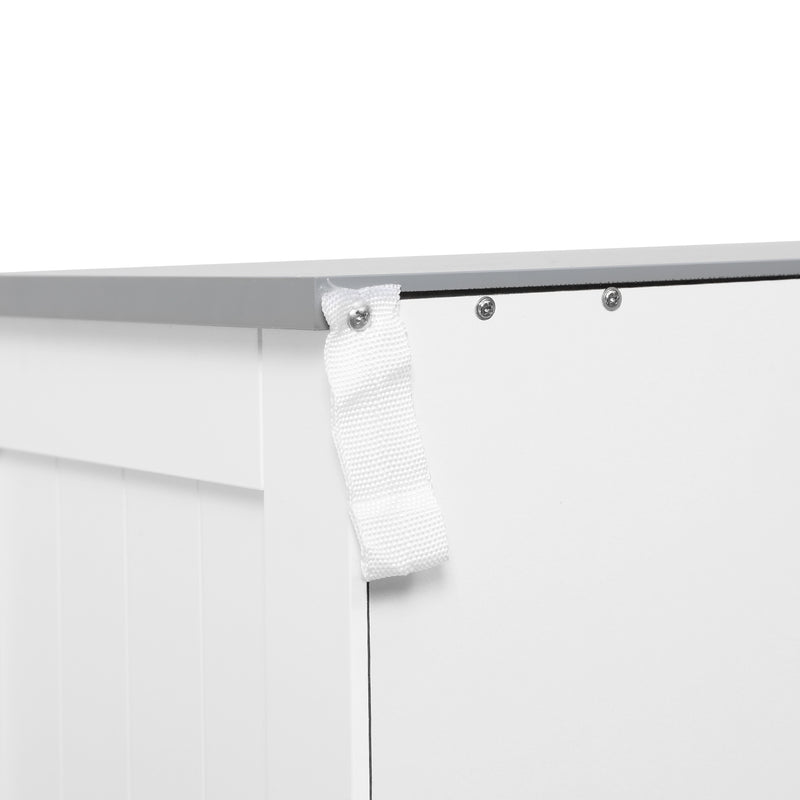 Freestanding Bathroom Storage Cabinet with Adjustable Shelf and Drawers White