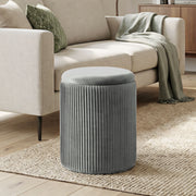 Ottoman Storage Bench with Reversible Table Lid and Hidden Compartment Grey AOSOM