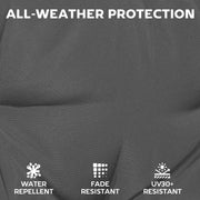Garden Chair Cushions Set of 2 with Water Resistant Covers and Firm Foam Support Dark Grey Outsunny