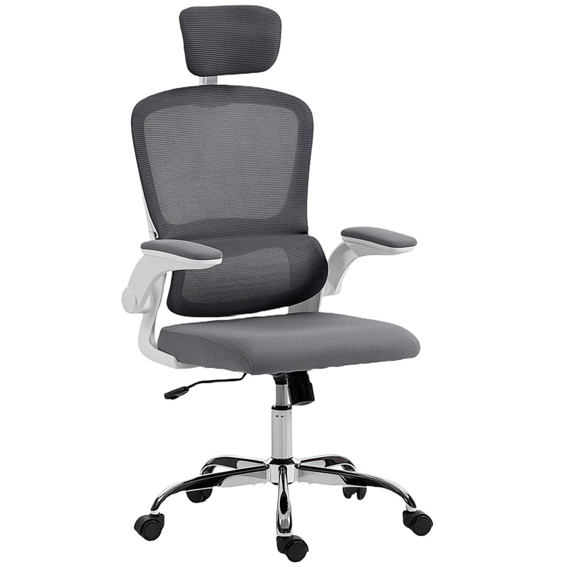 Office Chair with Adjustable Height and Lumbar Support for Home Working Charcoal Grey