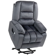 Reclining Massage Armchair with Eight Points and Heating for Home Comfort Grey