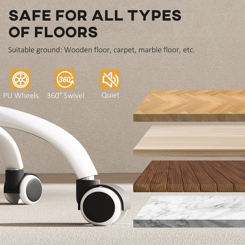 Grey Ergonomic Mesh Drafting Chair with Flip-up Armrests and Adjustable Foot Ring by HOMCOM