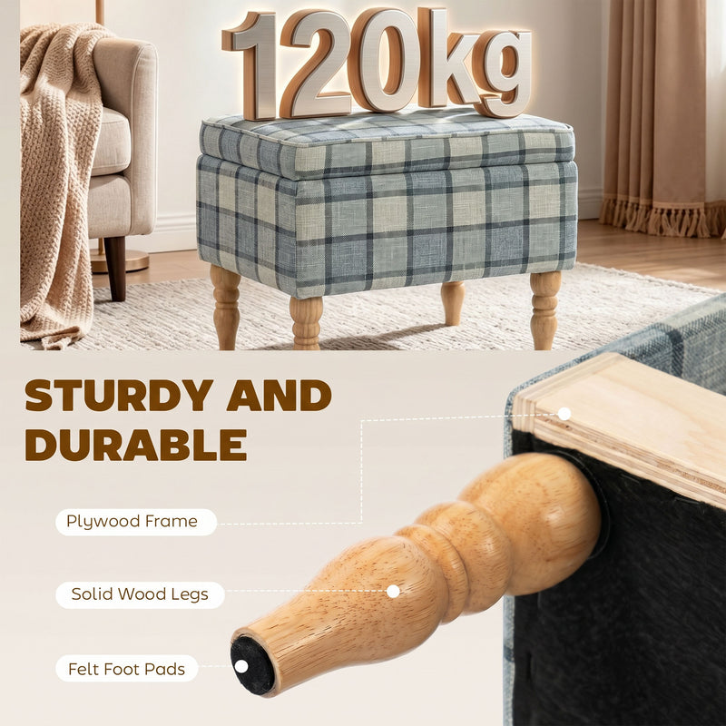 Storage Ottoman with Flip-Top Tray and Hidden Lounge Storage