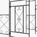 Black Metal Garden Arch with Gate Elegant Outdoor Climbing Plant Support by Outsunny