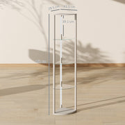 Corner Floor Lamp with LED Lights 5 Shelves for Home Storage Grey Homcom