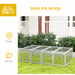 Grey 6ft Wooden Rabbit Hutch with Wire Mesh Openable Roof and Outdoor Play Space by PawHut