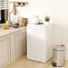 White 91L Freestanding Under Counter Fridge with Lock by HOMCOM