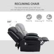 Electric Riser Recliner Chair with Massage and Remote for Elderly Comfort Support Black