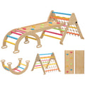 8 in 1 Toddler Climbing Frame with Slide Arch and Ladder for Indoor Play Multicolour AOSOM