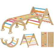 8 in 1 Toddler Climbing Frame with Slide Arch and Ladder for Indoor Play Multicolour AOSOM