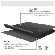 Black Waterproof Round Garden Furniture Cover 600D Oxford 193 x 80 cm by Outsunny