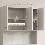 White Freestanding Kitchen Pantry Storage Cabinet With Shelves by HOMCOM