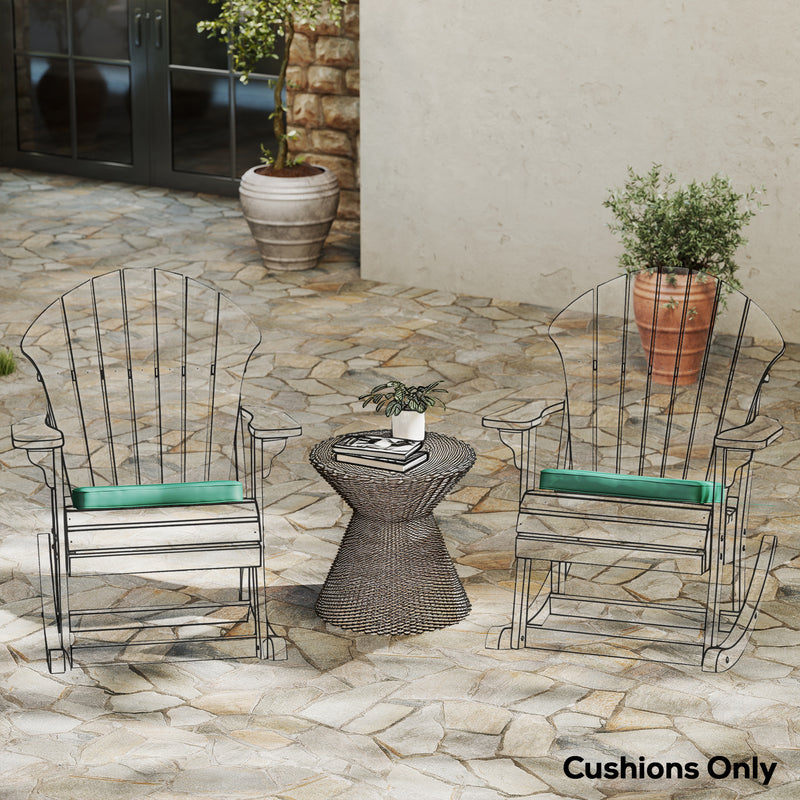 Set of 6 Padded Chair Cushions for Indoor or Outdoor Comfort with Removable Covers Green Outsunny