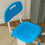 Blue Adjustable Kids Desk and Chair Set with Book Stand and Pen Slot by Aiyaplay