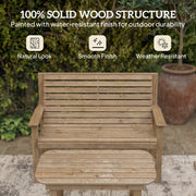Wooden Garden Furniture Set for Relaxing Outdoor Seating with Coffee Table Outsunny