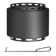 Portable Smokeless Fire Pit 48cm Wood Burning Metal Heater With Poker For Garden Camping