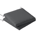 Garden Chair Cushions Set of 2 with Water Resistant Covers and Firm Foam Support Dark Grey Outsunny